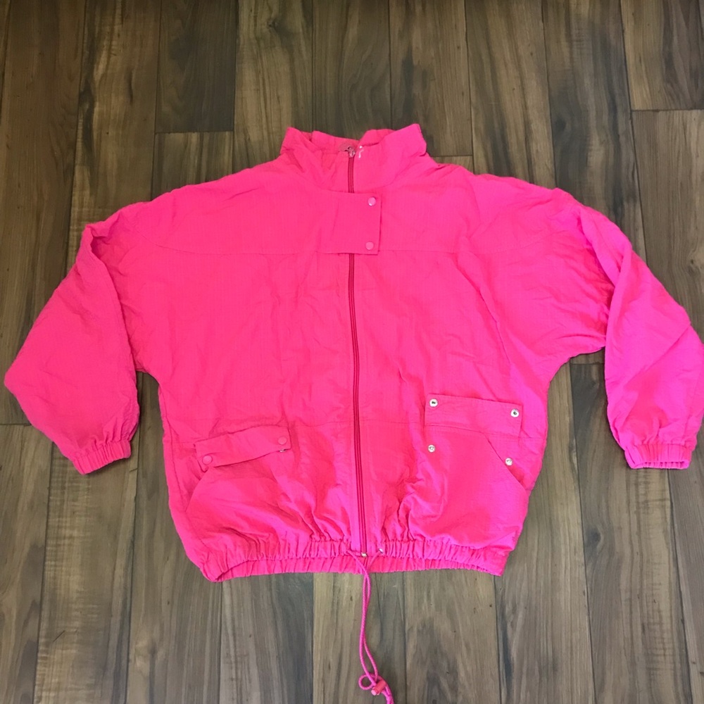 Vintage adidas jacket pink sz large women